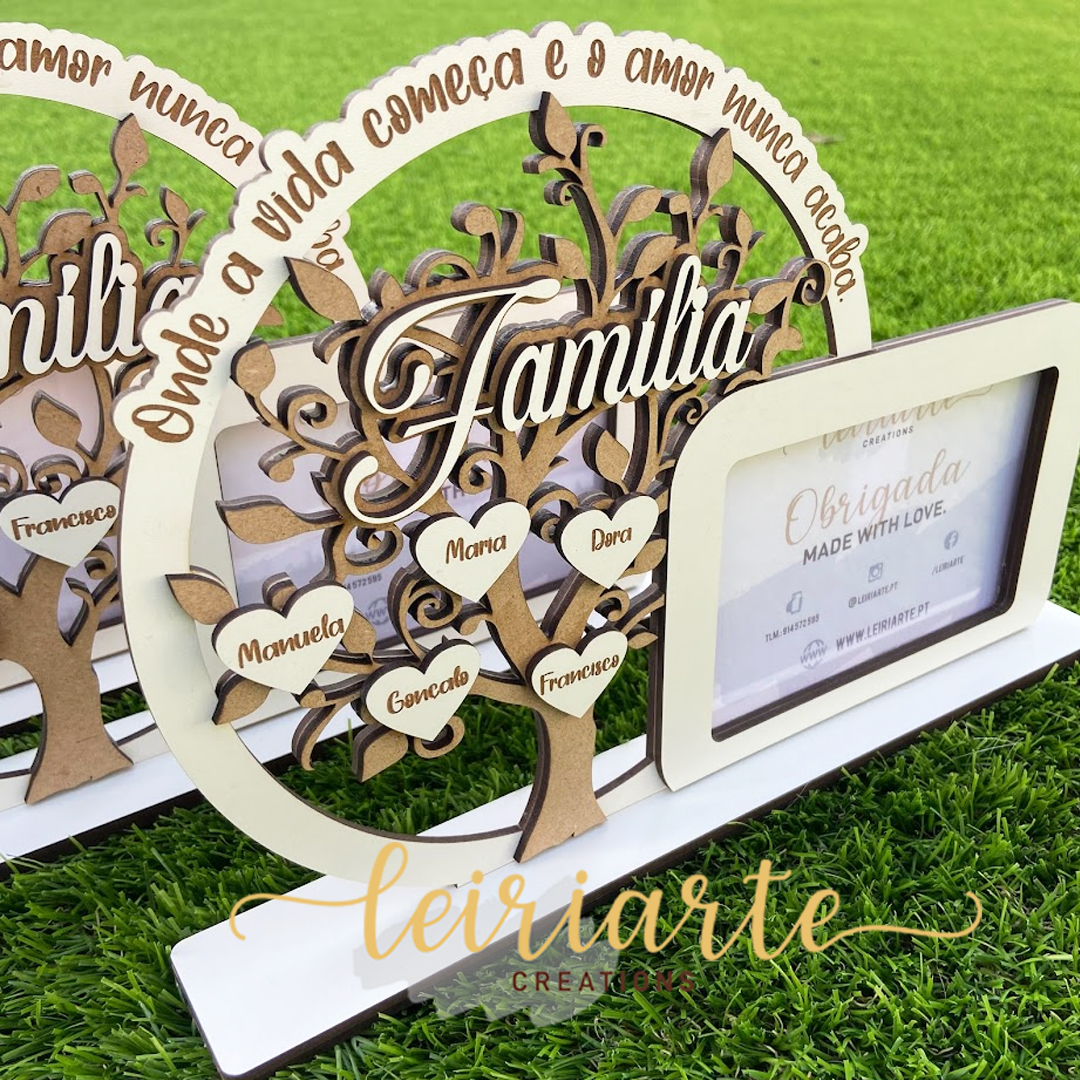 Moldura Personalizada "Família" com Árvore da Vida 1 Moldura Personalizada "Família" com Árvore da Vida