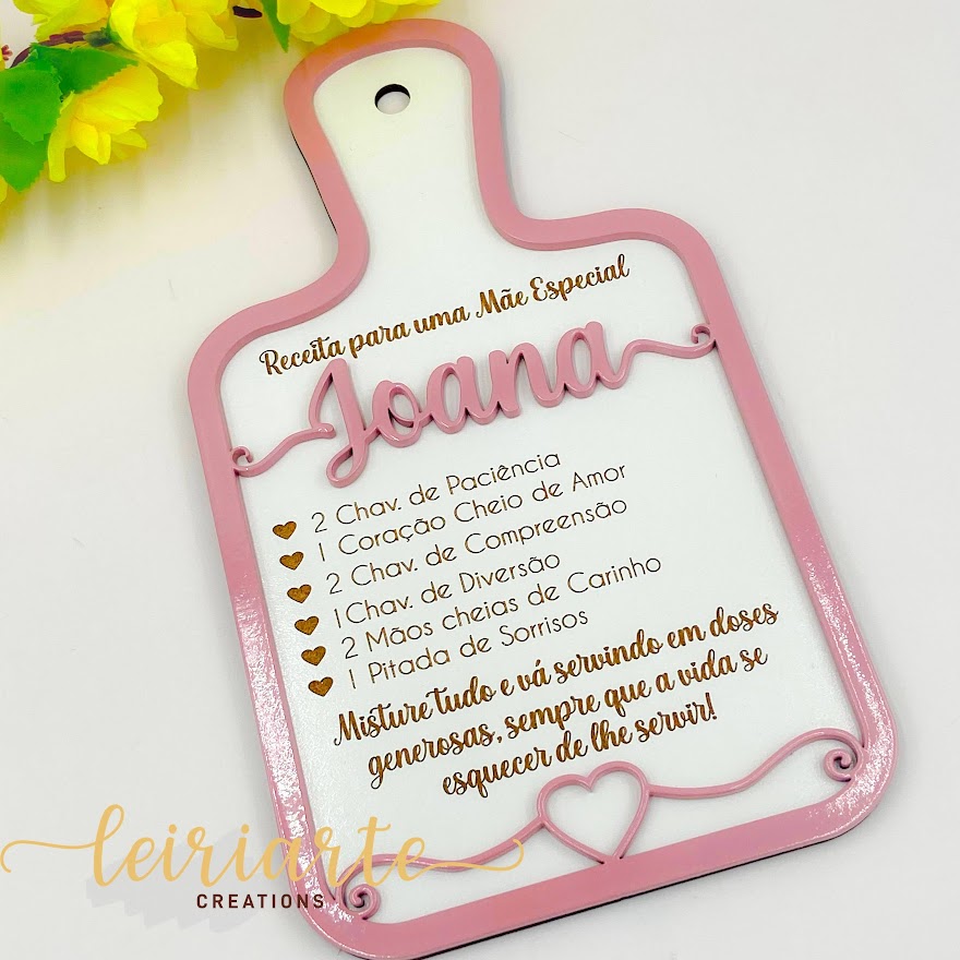 Placa Personalizada "Tábua de Receita" para Mãe 2 Placa Personalizada "Tábua de Receita" para Mãe - Image 2