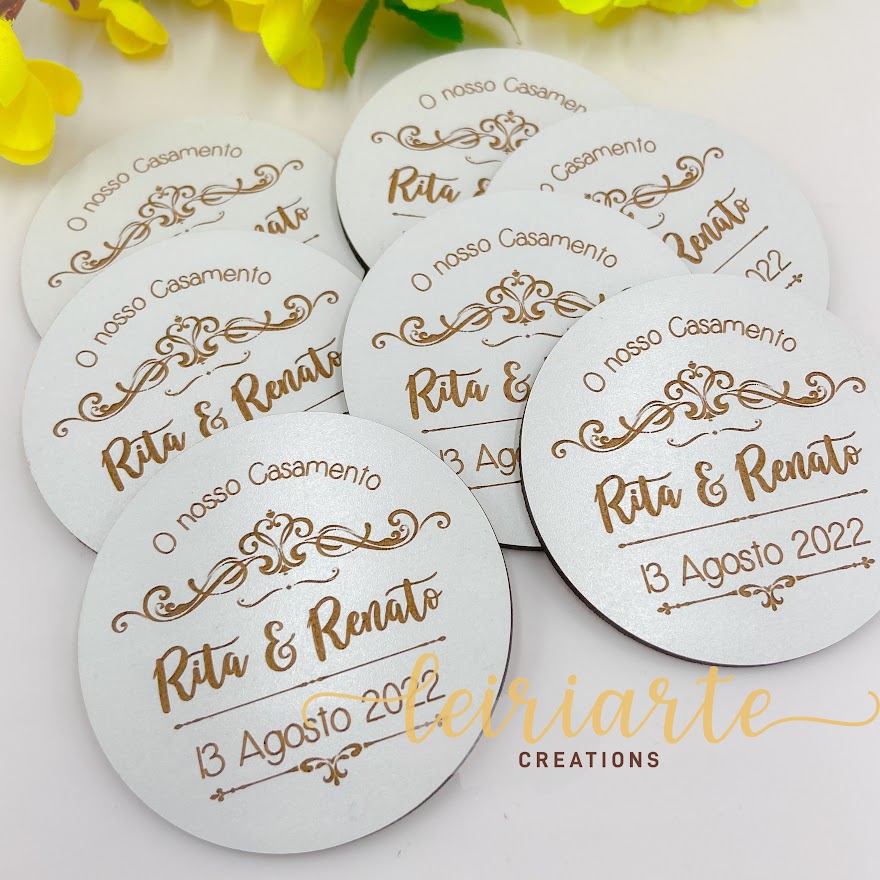 Bases de Copos Personalizadas para Casamento 4 Bases de Copos Personalizadas para Casamento - Image 4