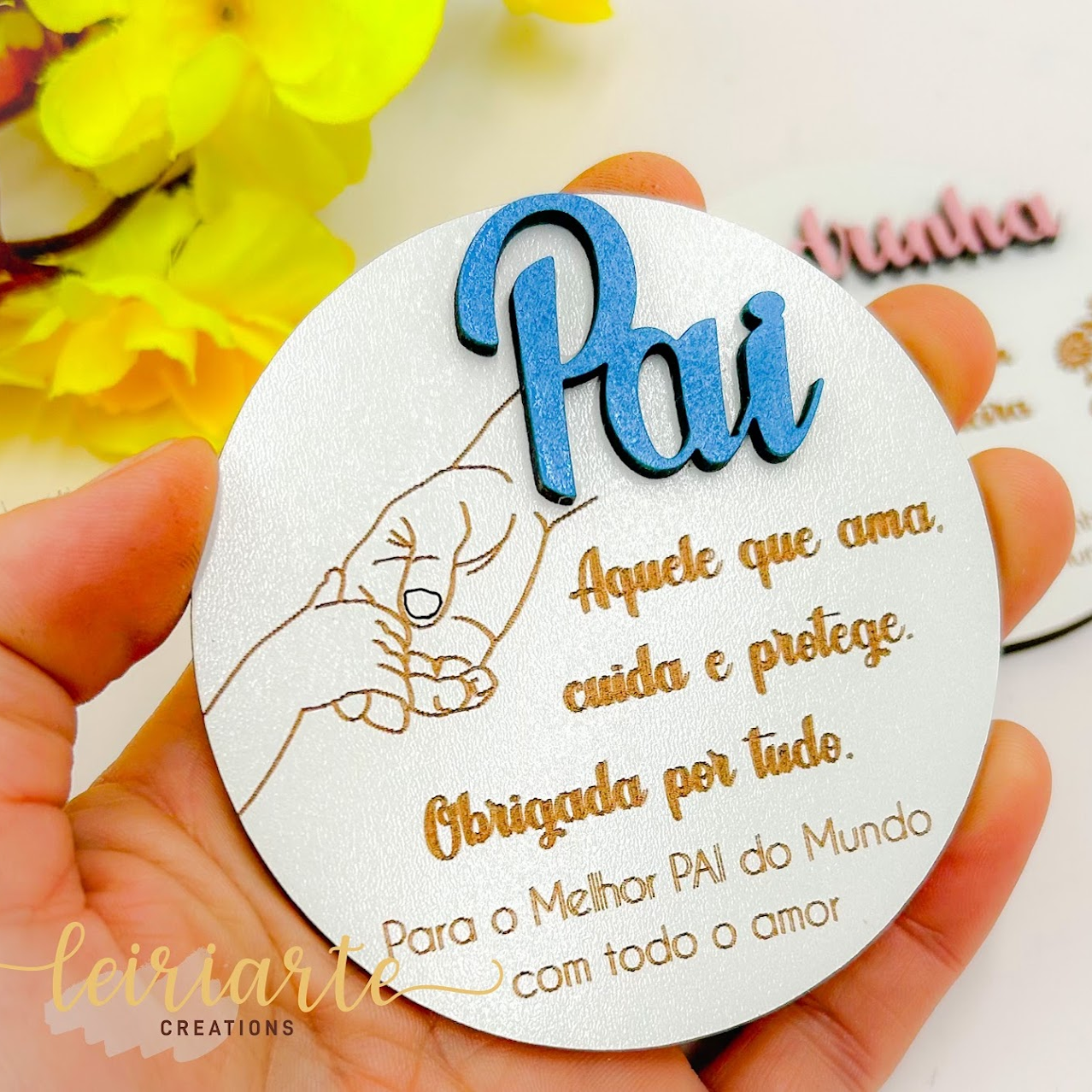 Iman Personalizado em Madeira - Nome Colorido 4 Iman Personalizado em Madeira - Nome Colorido - Image 4