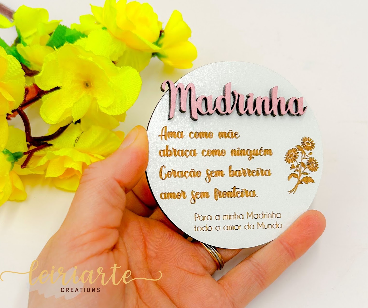 Iman Personalizado em Madeira - Nome Colorido 1 Iman Personalizado em Madeira - Nome Colorido