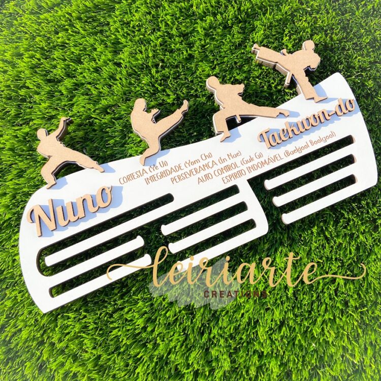 Porta Medalhas Personalizado -Taekwon-Do