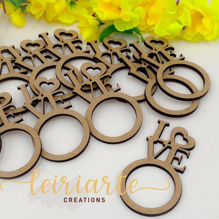 Argolas para Guardanapos "LOVE"- Pack 12 und