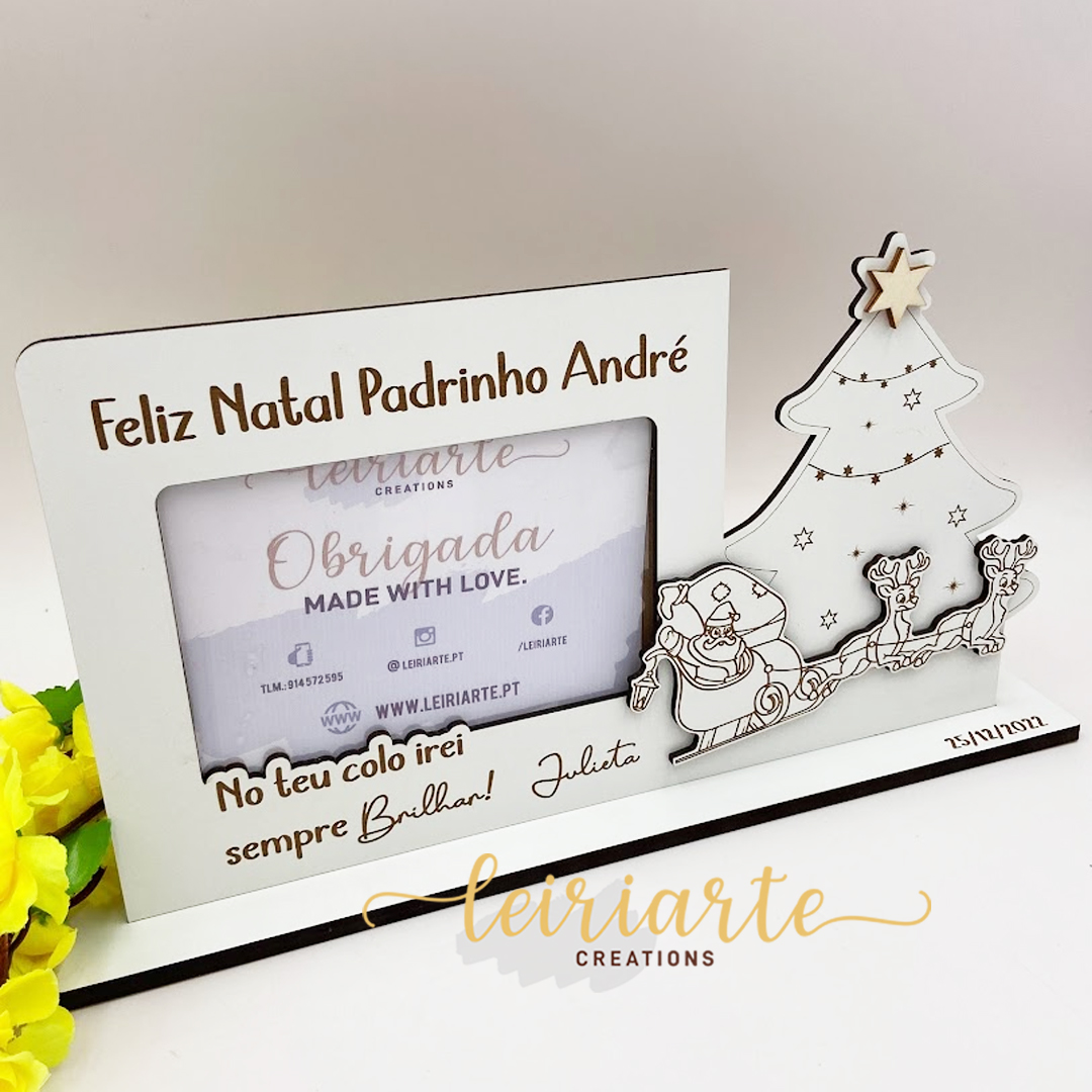 Moldura Personalizada "Pai Natal e Renas" 1 Moldura Personalizada "Pai Natal e Renas"