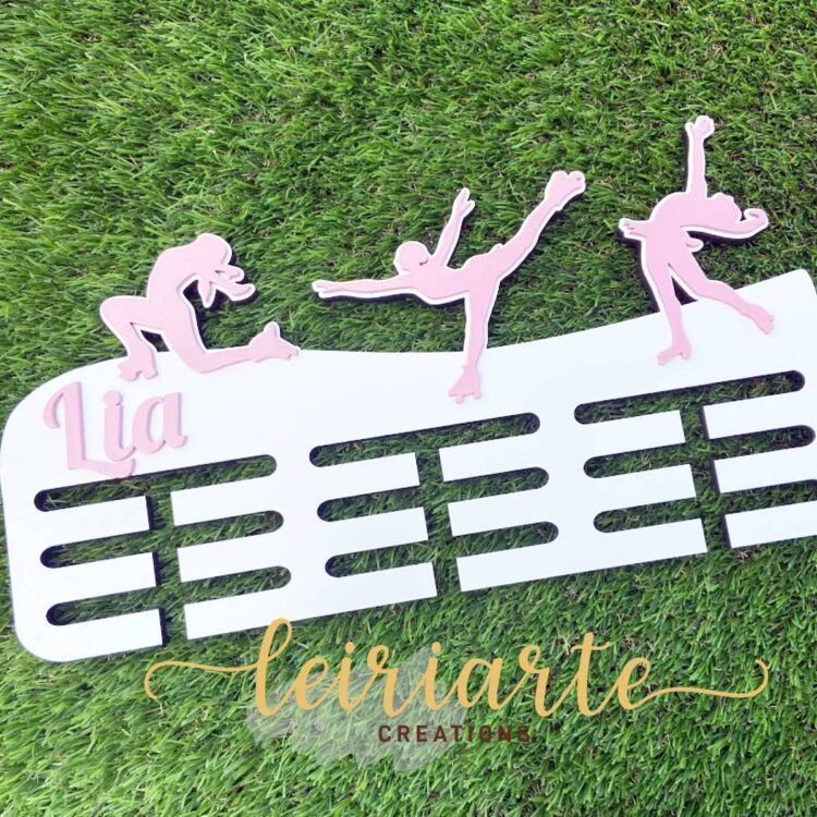Porta Medalhas Personalizado - Patinagem Artística 4 Rodas