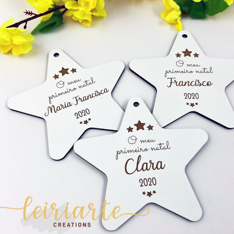 Estrelas de Natal Personalizadas "O Meu Primeiro Natal"