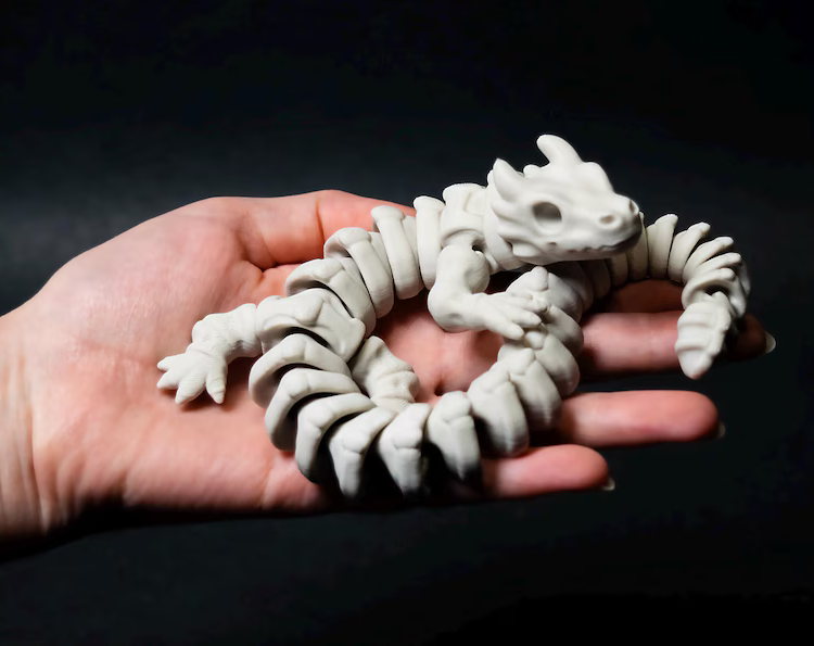 Dragão Esqueleto de Ossos - Impressão 3D