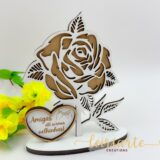 Rosa com Coração Personalizada