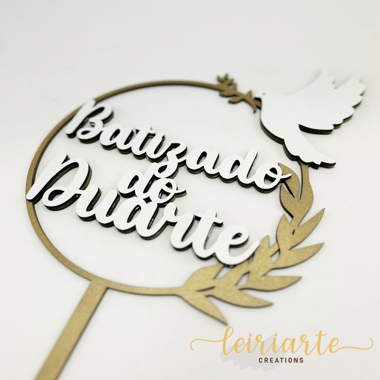 Topo de Bolo Personalizado para Batizado 3 Topo de Bolo Personalizado para Batizado - Image 3