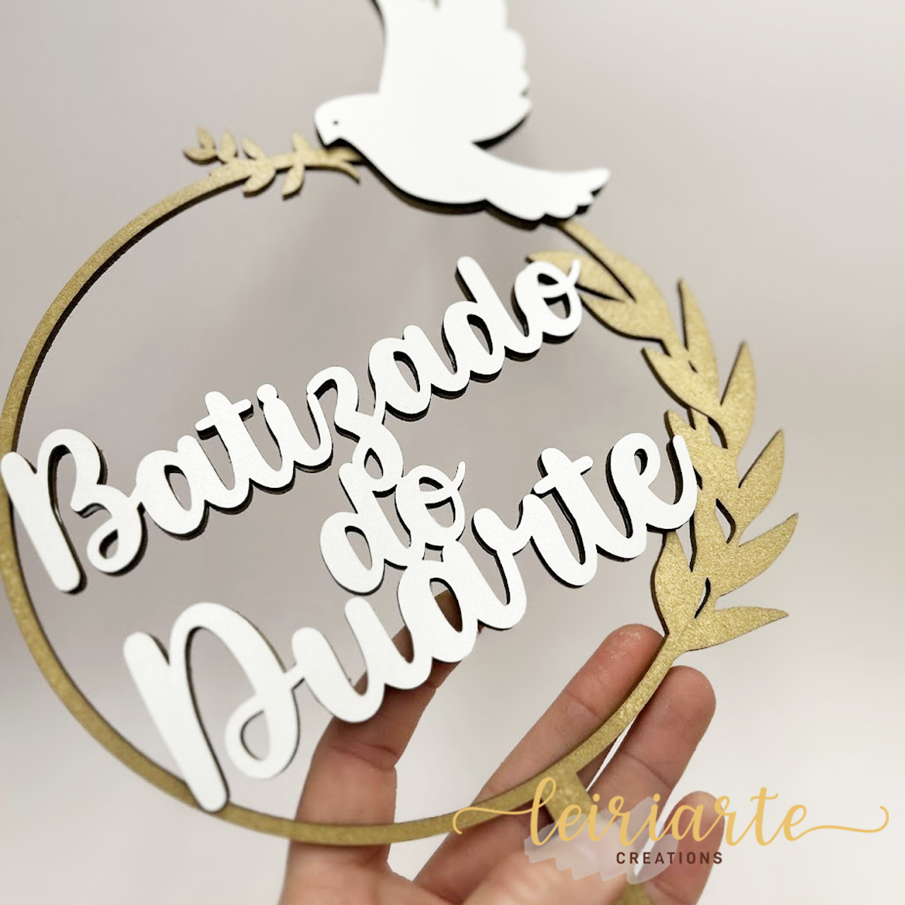 Topo de Bolo Personalizado para Batizado 1 Topo de Bolo Personalizado para Batizado