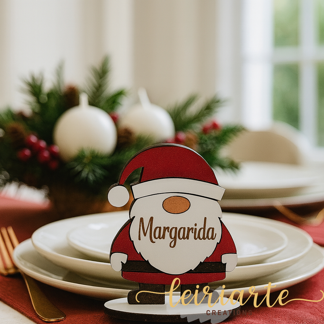 Marcador de mesa Pai Natal 1 Marcador de mesa Pai Natal