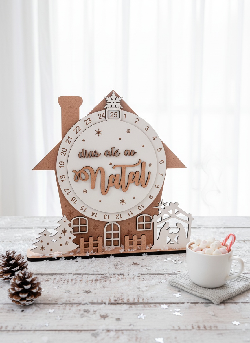 Calendário Advento Natal - Mod. Casa 1 Calendário Advento Natal - Mod. Casa
